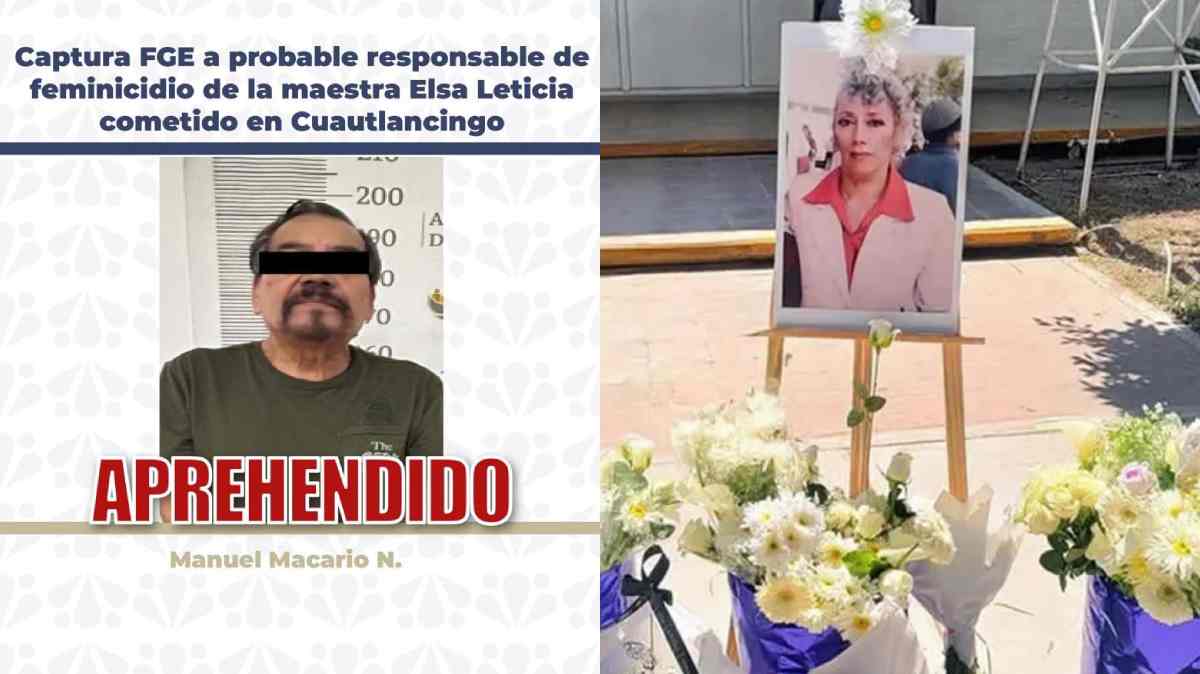 Detienen a esposo de la maestra Elsa Leticia por presunto feminicidio en Cuautlancingo, Puebla