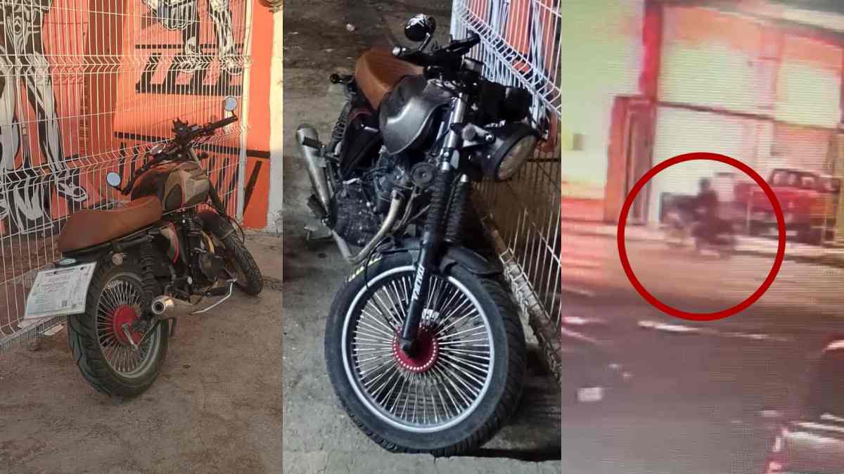 Captan robo de motocicleta en la Central de Abasto de Puebla; dueños piden ayuda para localizarla