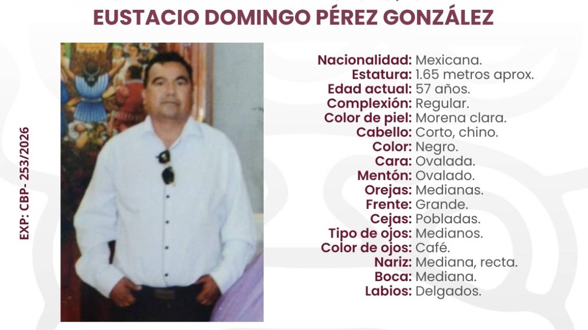 Buscan a Eustacio Domingo Pérez; desapareció hace un mes en Quecholac y su familia pide ayuda para encontrarlo