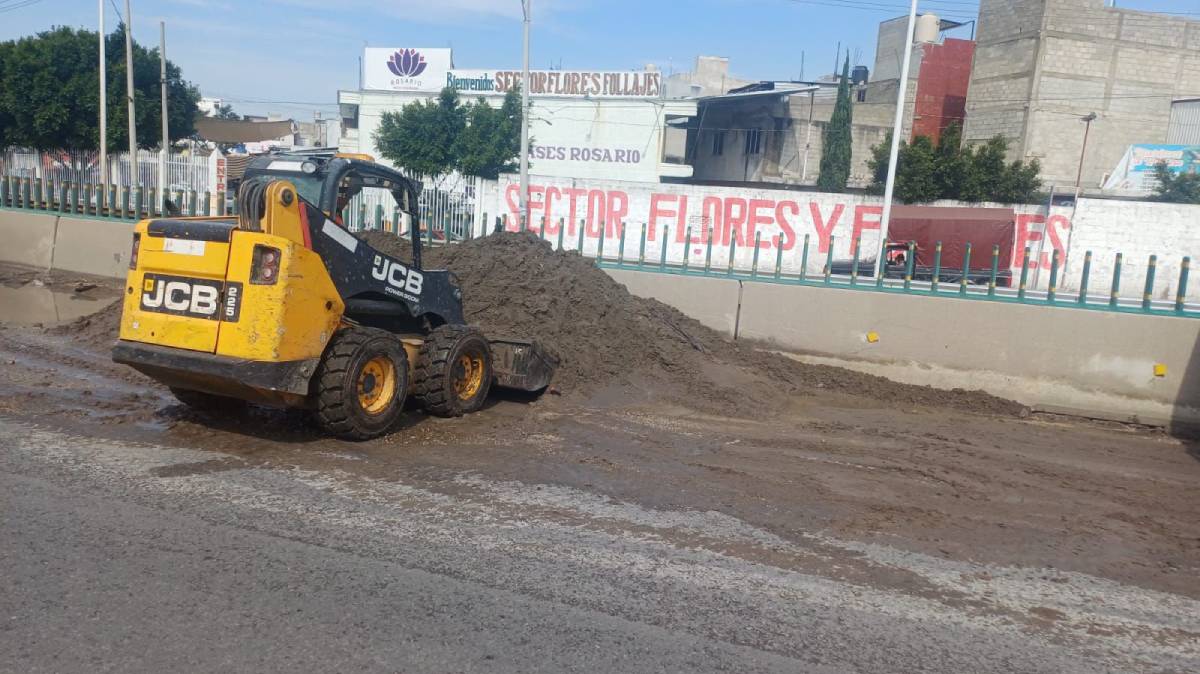 Tras las lluvias, Gobierno de Puebla intensifica limpieza en la Central de Abasto para evitar afectaciones viales