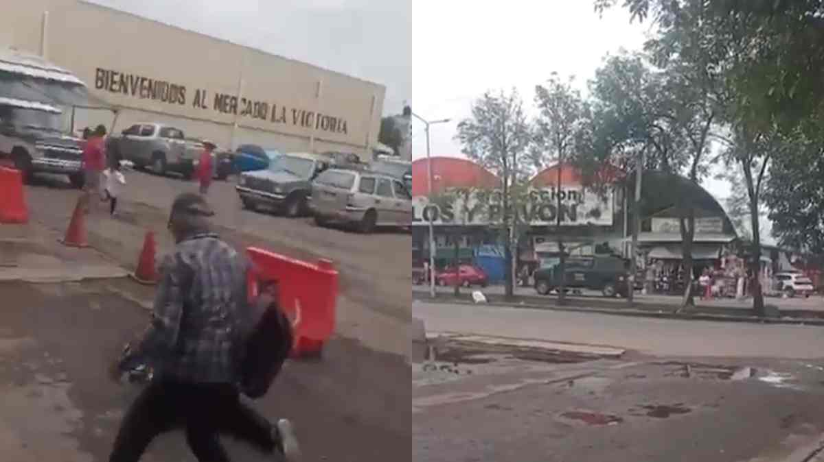 Videos exhiben momentos de pánico durante la balacera en el Mercado Morelos; comerciantes y clientes buscaron refugio