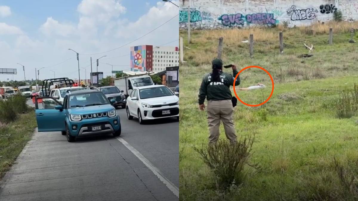 Movilización en Periférico Ecológico: mujer abandona su vehículo y es hallada tendida en un terreno cerca de Explanada Puebla