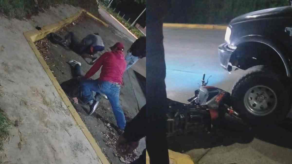Ciudadanos frustran asalto en Huauchinango; presuntos delincuentes fueron retenidos por testigos