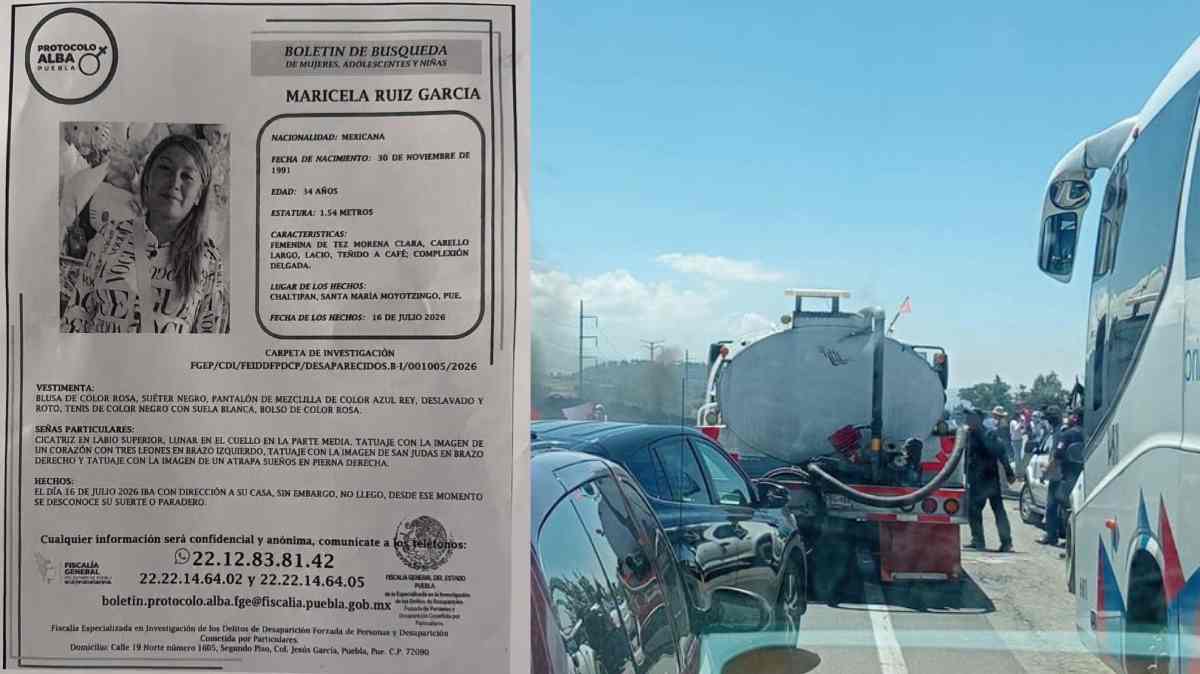 Bloquean la autopista México-Puebla para exigir la búsqueda de Maricela Ruiz; familiares denuncian una semana sin respuestas