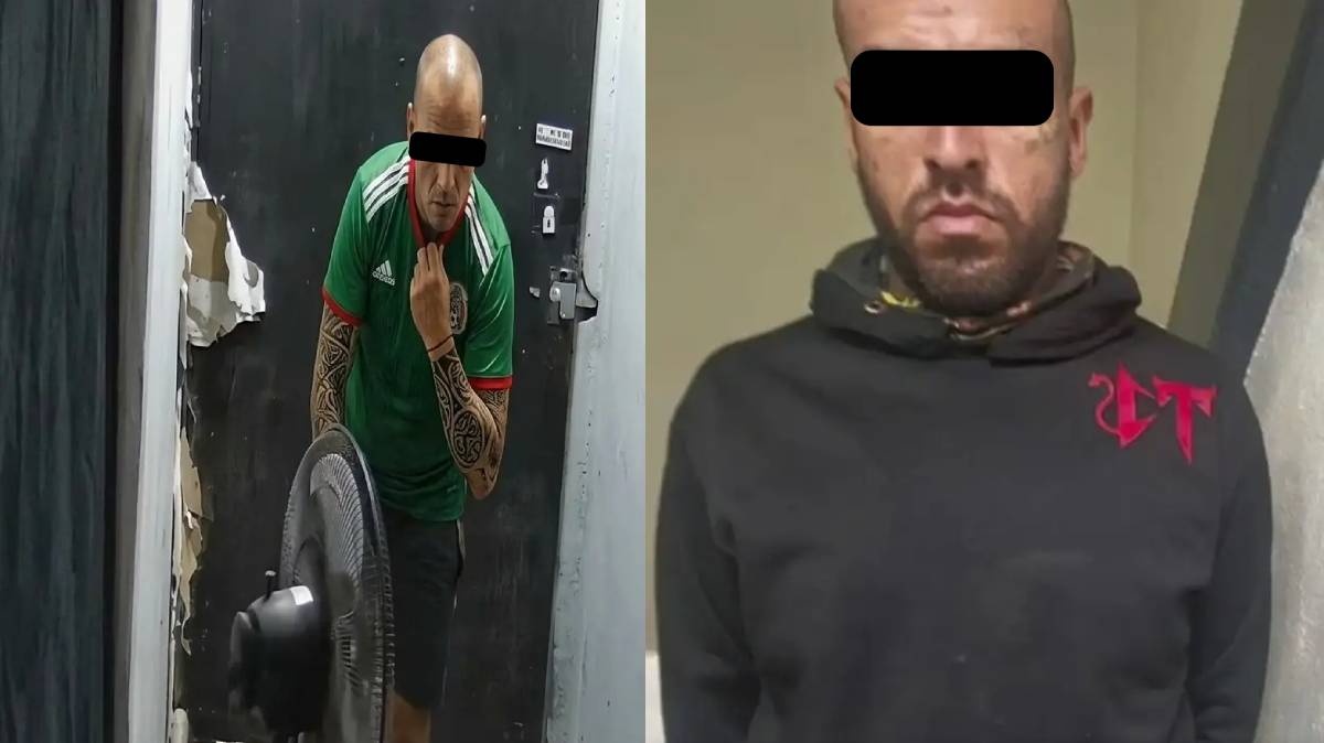 Delincuente con la playera de la Selección Mexicana hace boquete y roba estudio de tatuajes en Puebla