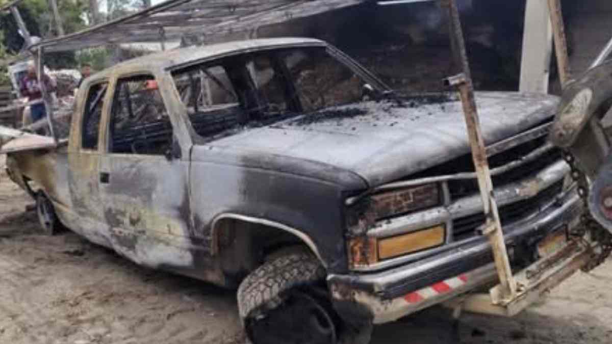 Descartan explosión de una pipa de gas en Palmar de Bravo; incendio de una camioneta provocó el estruendo