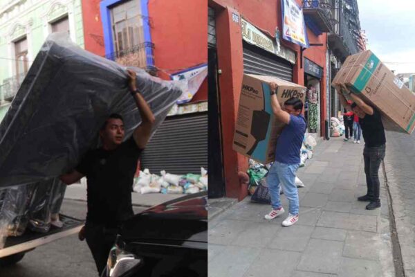 Gobierno de Puebla mantiene apoyo a familias afectadas por las lluvias; continúan entregando artículos para el hogar