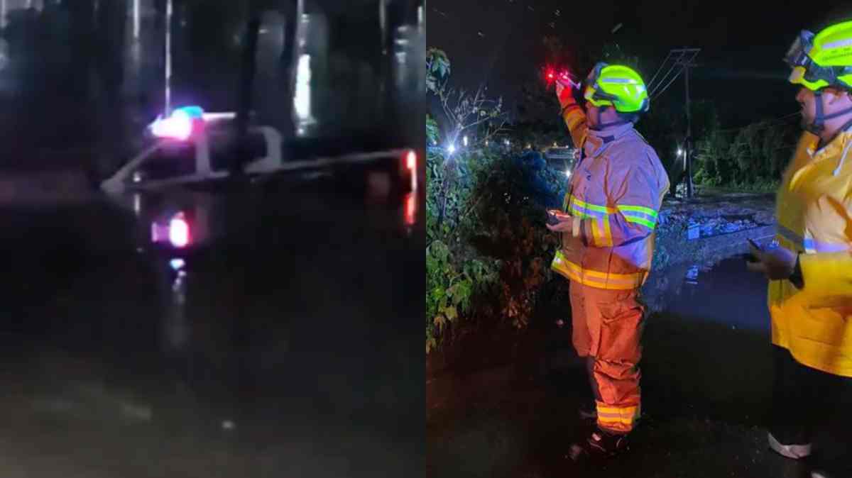 Corriente del río Atoyac arrastra patrulla durante labores de auxilio en Ocoyucan; buscan a policías