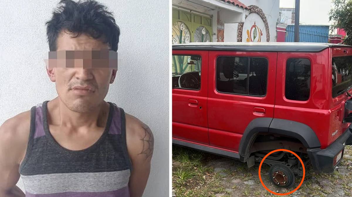 Cae presunto desvalijador de la Suzuki Jimny robada en la zona de Finanzas; también lo investigan por narcomenudeo en Puebla
