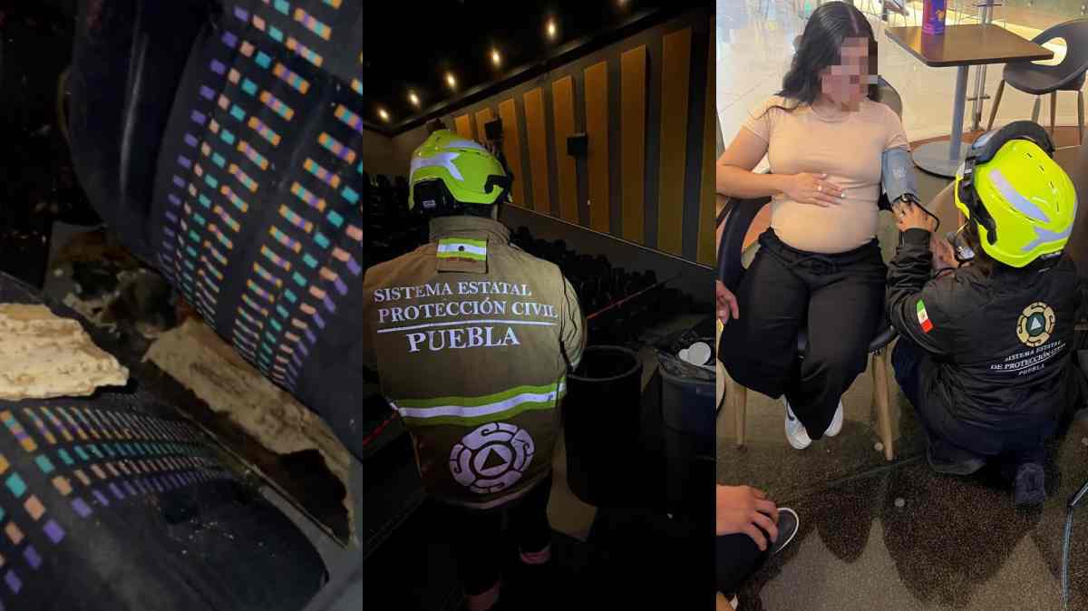 Se desprende plafón en Cinépolis Angelópolis durante función y golpea a mujer embarazada