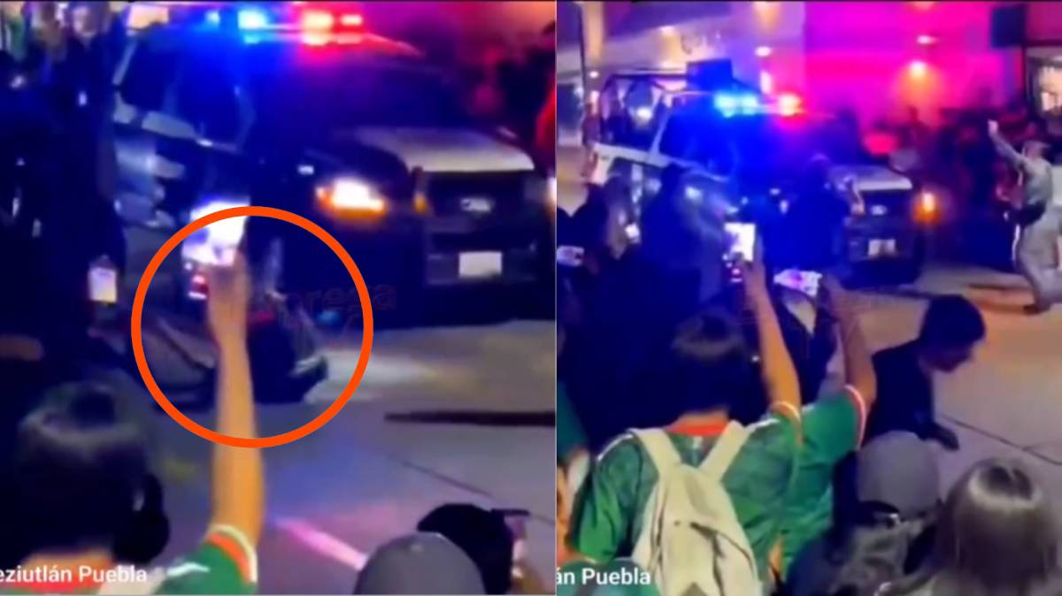Celebración por el triunfo de México termina en tensión en Teziutlán; patrulla avanza entre aficionados y deja a un joven lesionado