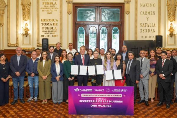 Puebla firma alianza con ONU Mujeres para colocar los cuidados en el centro de las políticas públicas