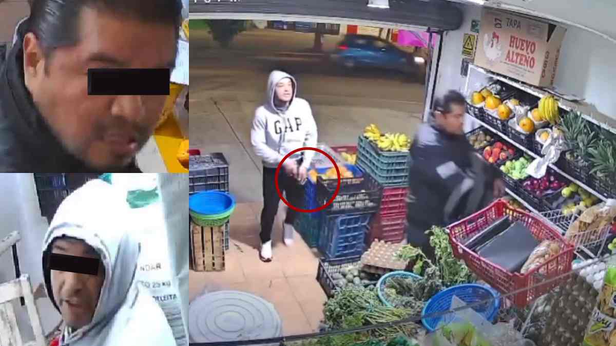 Asaltan con arma de fuego verdulería en San Isidro, Puebla; delincuentes quedaron grabados y buscan identificarlos
