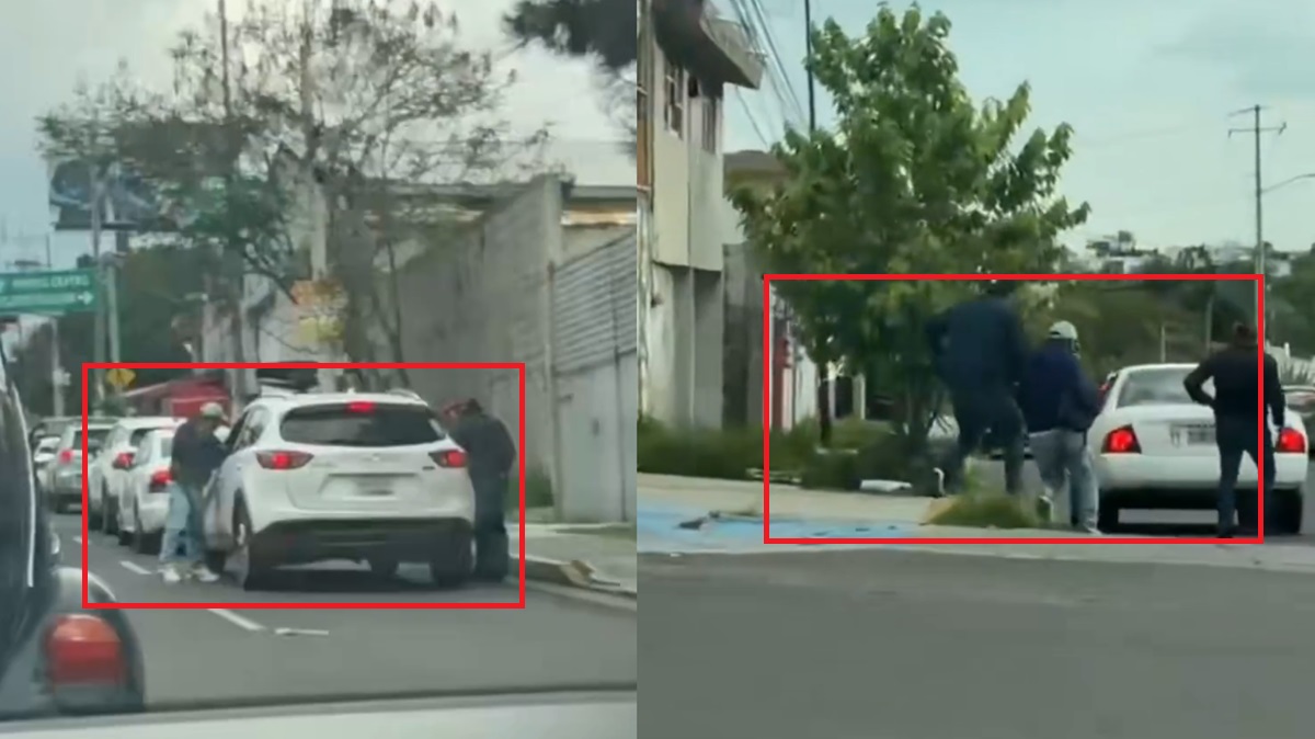 ¡A plena luz del día! Comando armado asalta a conductor en la 25 Poniente; estaba esperando el cambio de semáforo