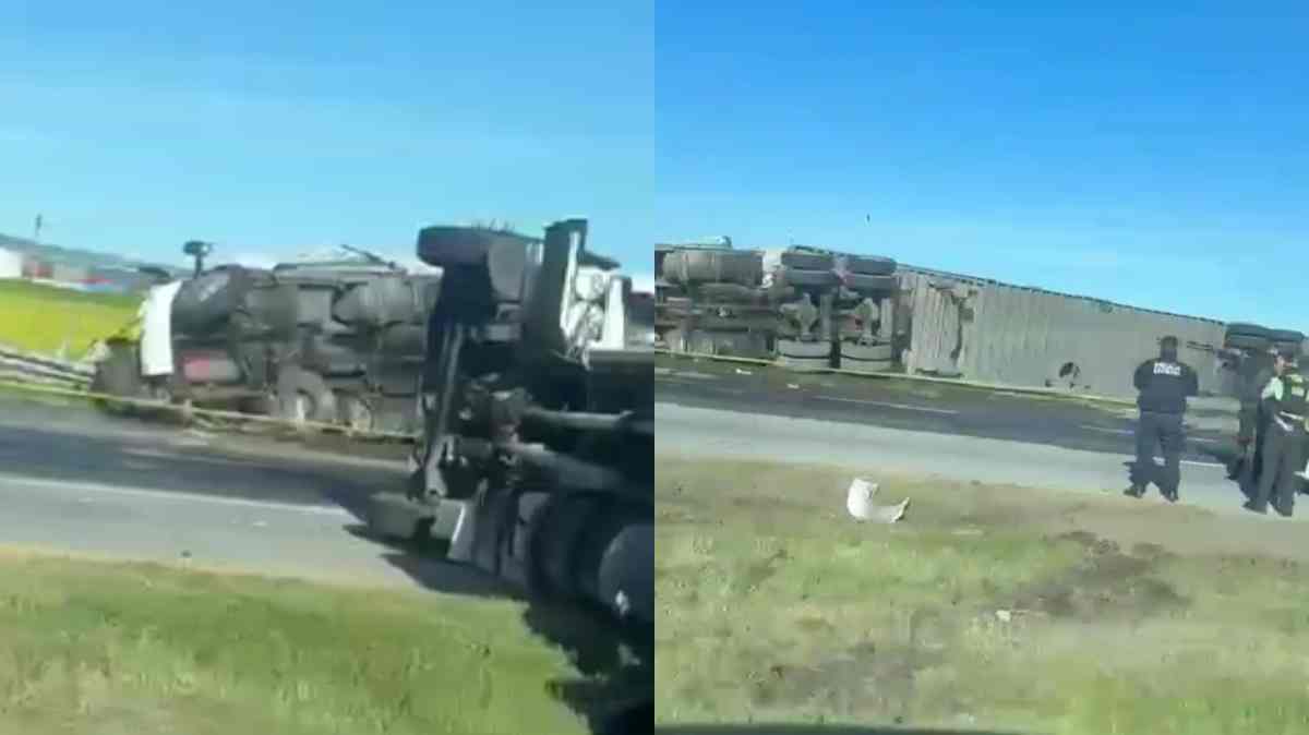 Muere trailero tras volcadura en el Arco Norte; mantienen cierre hacia Puebla por accidente en Tlaxcala
