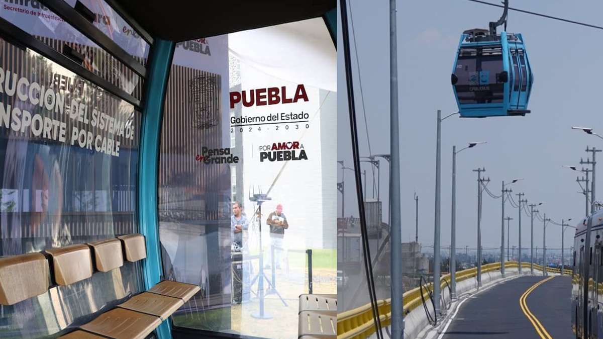Así será la Línea 1 del Cablebús: Conectará Puebla y San Andrés Cholula en 12 minutos.