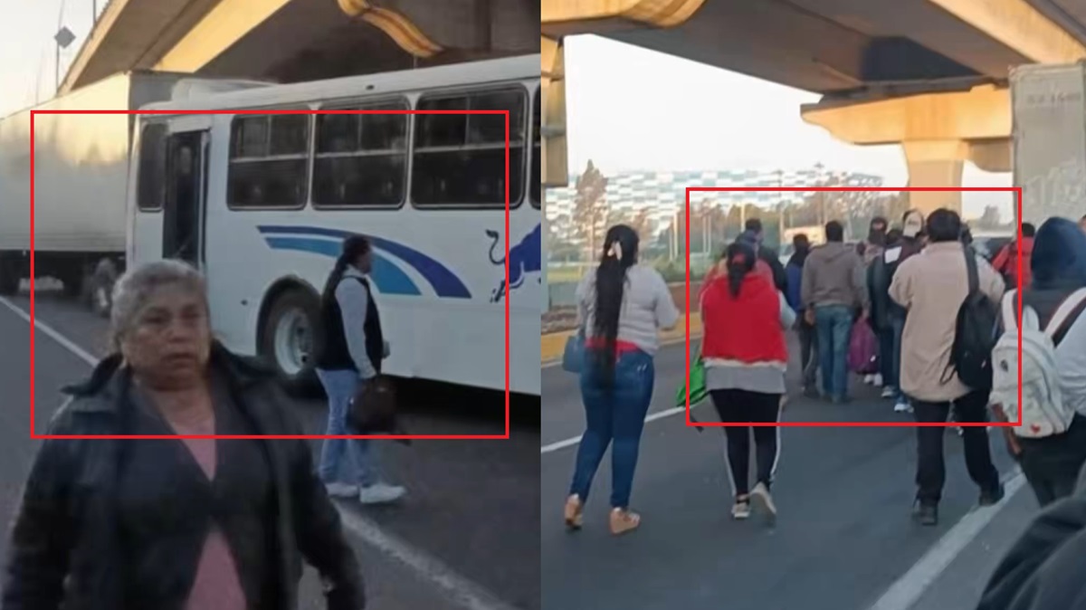 VIDEO Tráiler impacta a unidad de Ruta Tepetzala frente a los estadios; pasajeros agreden al conductor
