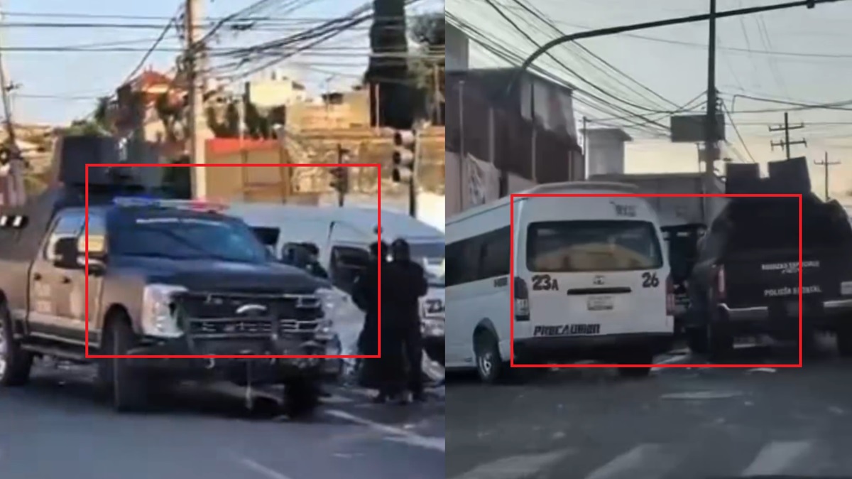 Puebla, Centro Histórico, Ruta 23A, Policía Estatal, Fuerzas Especiales, choque, accidente vial, seguridad, noticias Puebla, Redacción Puebla En Línea