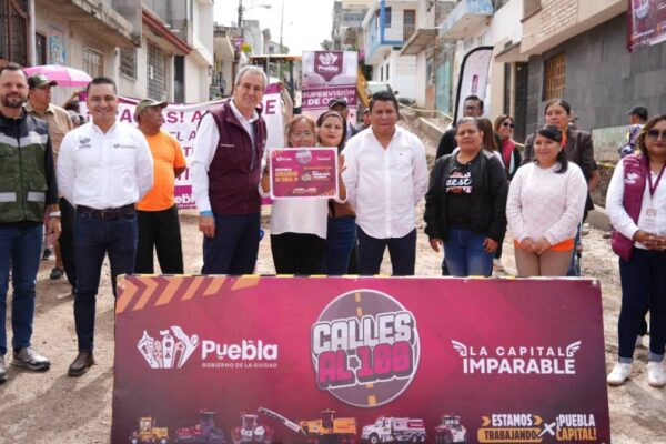 Pepe Chedraui supervisa nueva pavimentación en Santo Tomás Chautla; obra beneficiará a casi 3 mil habitantes