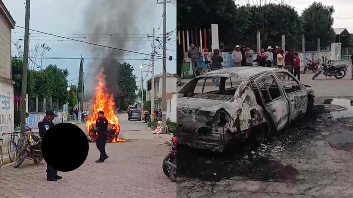 Tras violento asalto y agresión sexual a una comerciante, vecinos dañan una vivienda e incendian vehículos en Tecamachalco