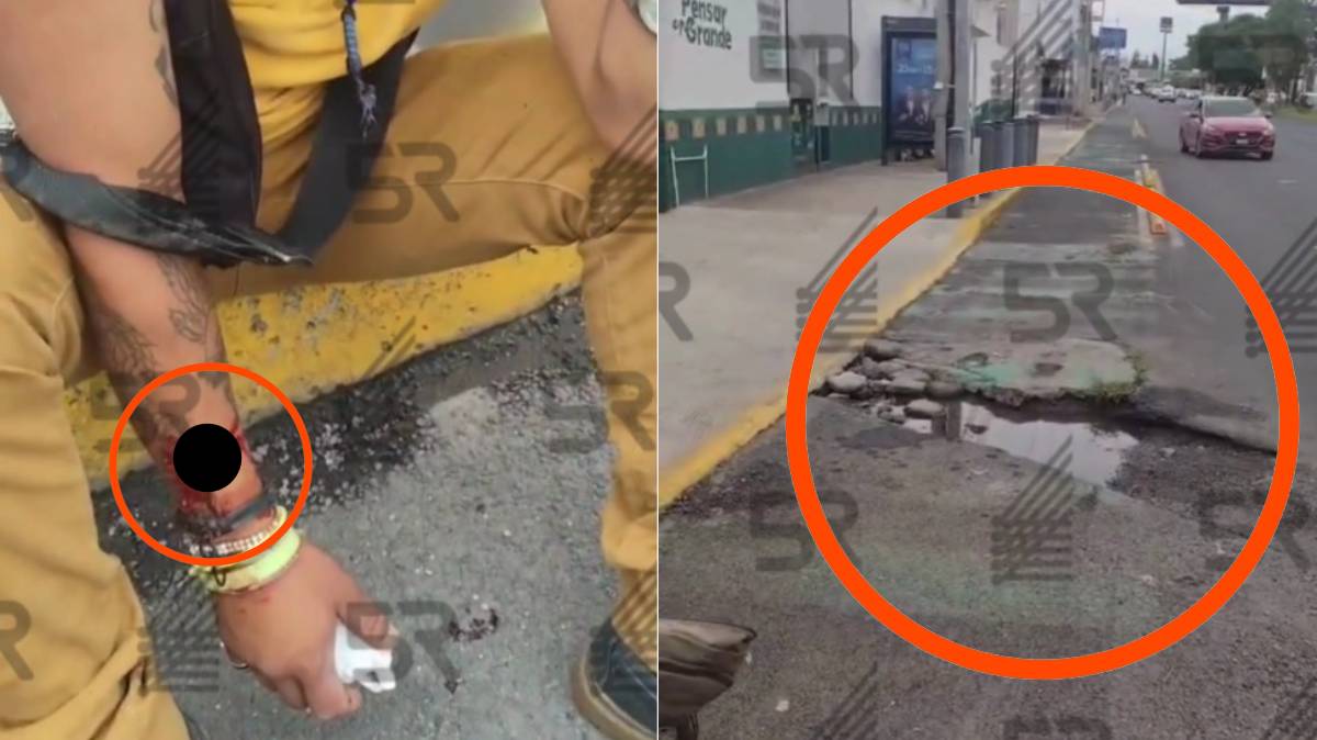 Cae ciclista en la ciclovía de Forjadores; un bache vuelve a poner en duda la seguridad del trayecto en Puebla