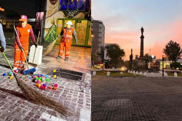 Gobierno de Puebla mantiene limpio el Zócalo y Avenida Juárez tras el México vs Inglaterra