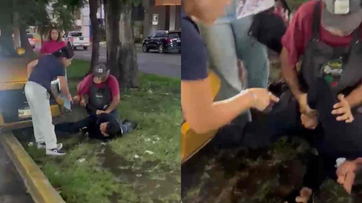 Presunto asaltante es sometido por ciudadanos tras robo a dos mujeres en la 31 Poniente de Puebla