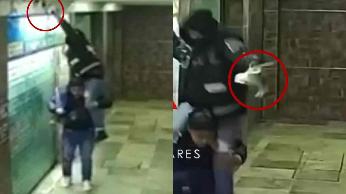 Robo de cámaras de videovigilancia queda grabado en Amozoc; buscan identificar a los responsables