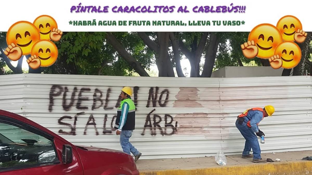 Convocan a pinta colectiva contra el Cablebús frente al CENHCH en Puebla