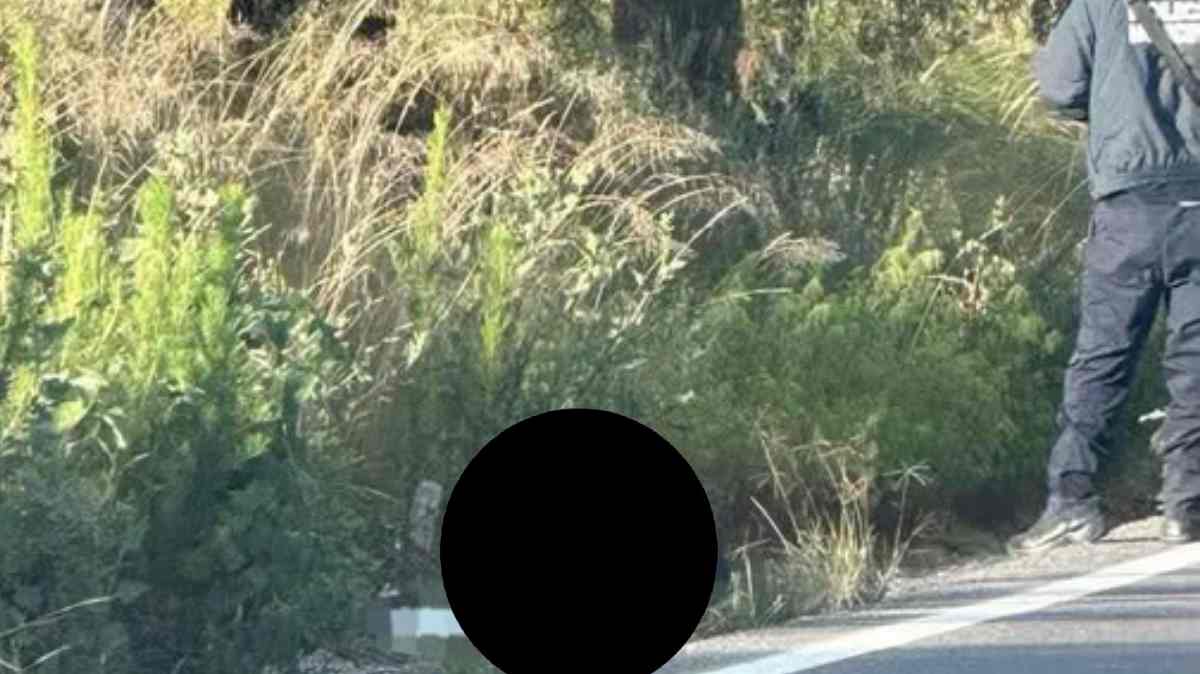 Hallan cadáver parcialmente emplayado sobre la carretera Amozoc-Acajete