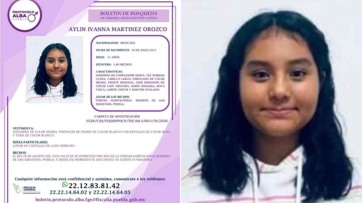 Buscan a Aylin Ivanna, adolescente de 15 años desaparecida en Bosques de San Sebastián