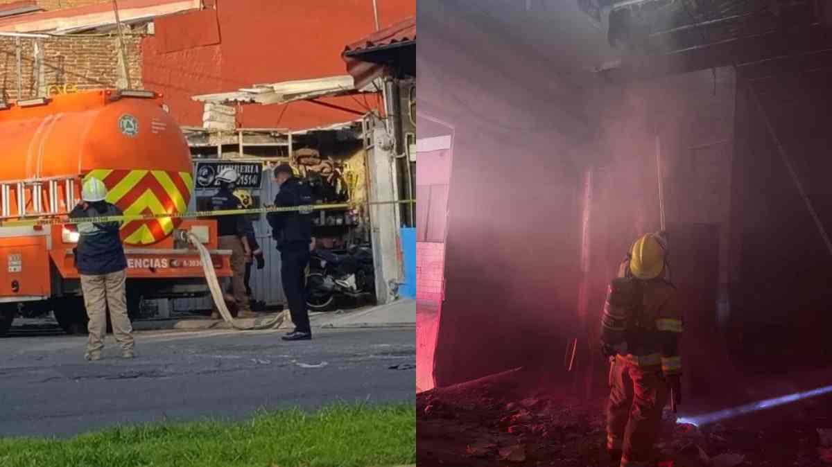 Dos incendios movilizan a bomberos en Puebla; fuego en taller y bodega textil alerta a vecinos
