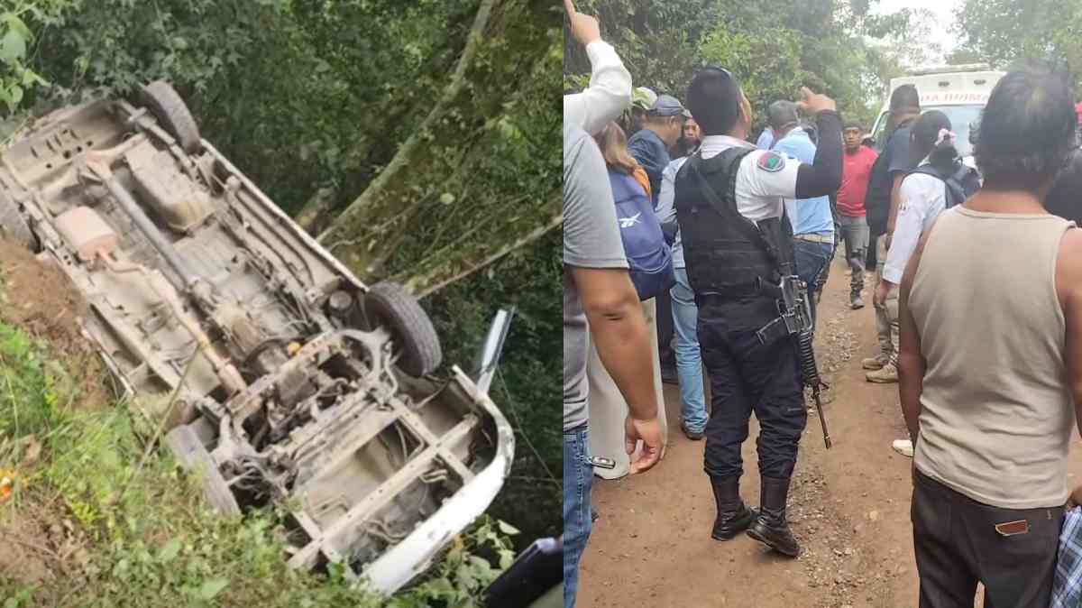 Asalto armado provoca volcadura de transporte público en la Sierra Nororiental; hay pasajeros lesionados