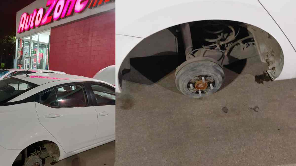 En cinco minutos le roban una llanta en AutoZone de bulevar Hermanos Serdán; se niegan a dar videos