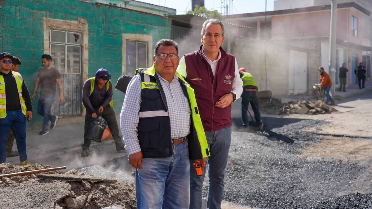 Pepe Chedraui supervisa bacheo en Minerales de Guadalupe con el programa “Bacheando Puebla”