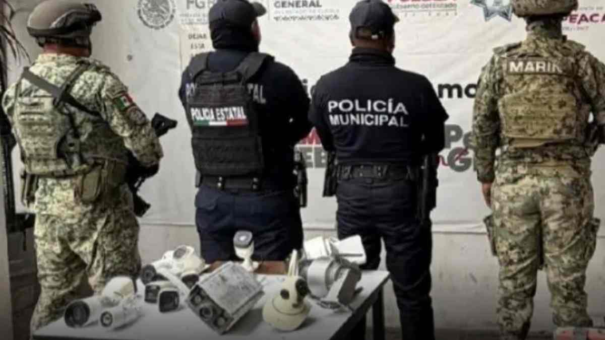 Detienen a 74 personas y aseguran drogas, armas y 15 cámaras parásitas en Puebla