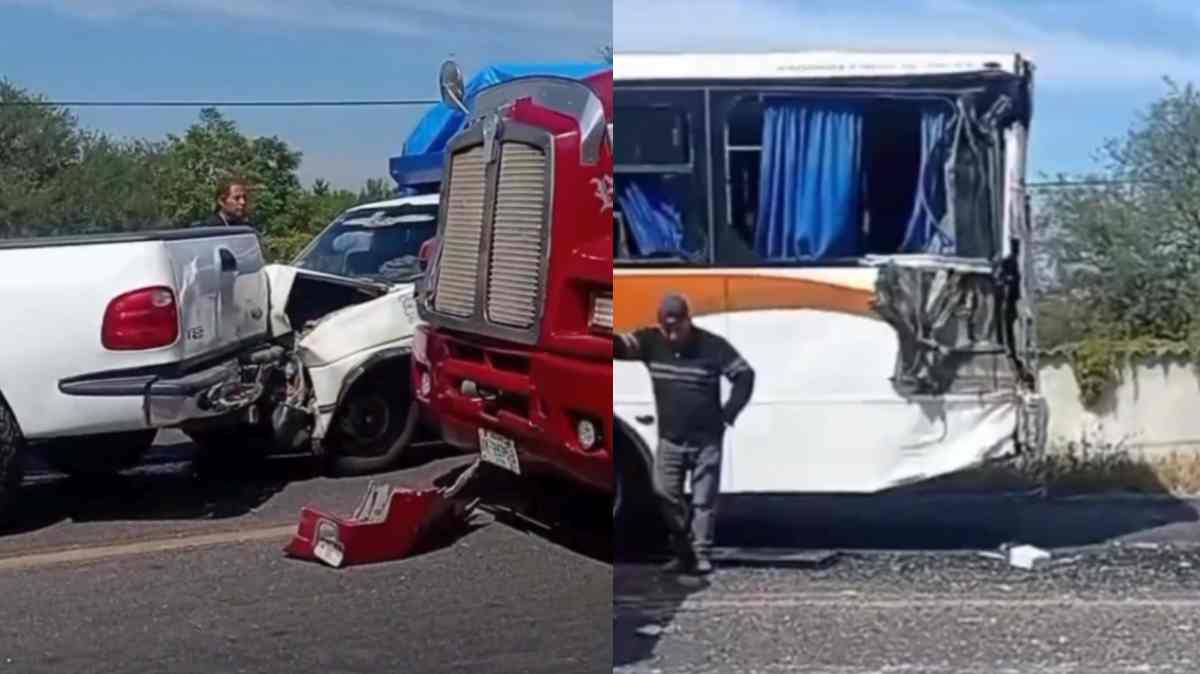Carambola de seis vehículos paraliza la Tehuacán-Orizaba; tres personas fueron trasladadas al hospital