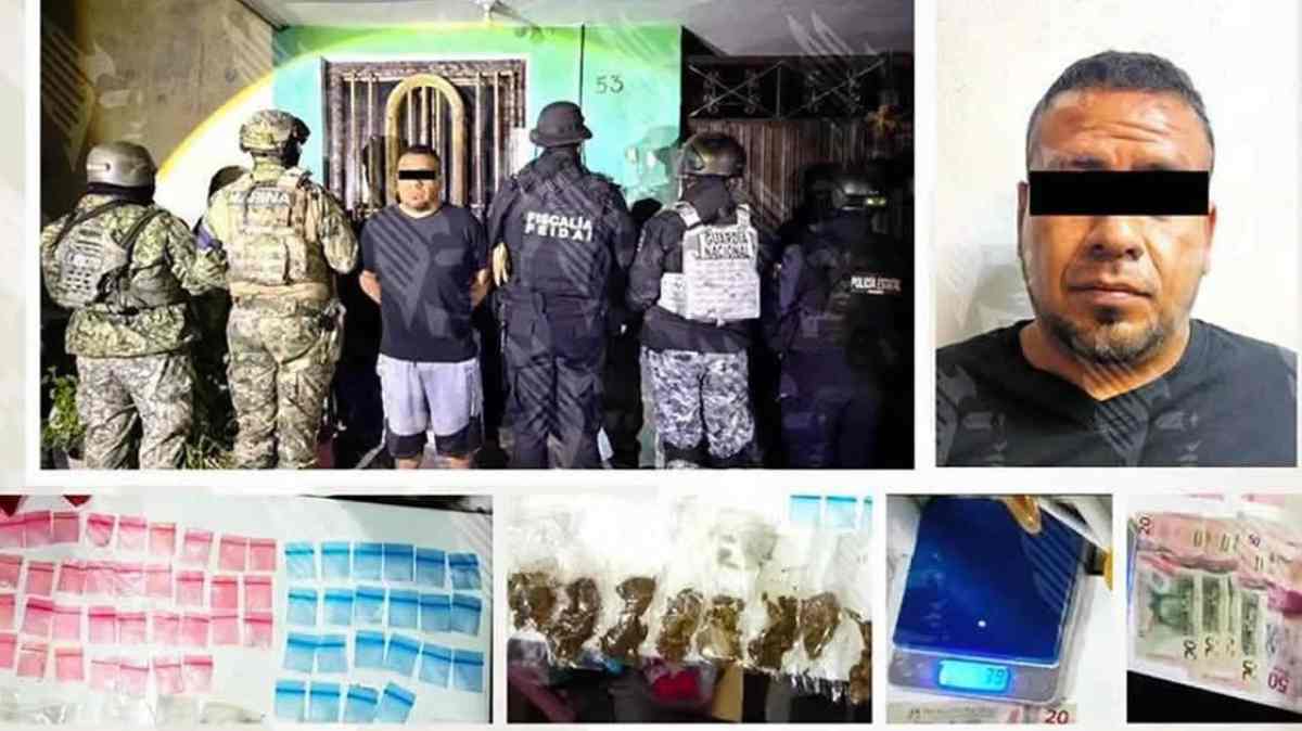 Catean presunto punto de venta de droga en Izúcar; detienen a un hombre y aseguran 77 dosis