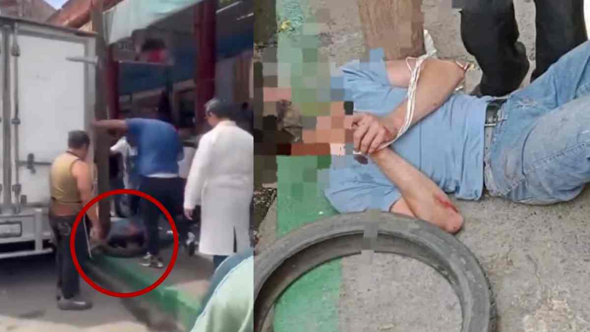 Retienen y golpean a hombre tras supuesto intento de robo de motocicleta en Texmelucan