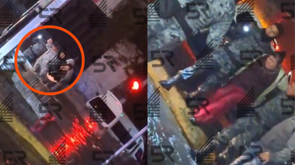 Guardia Nacional auxilia a pasajeros de combi atrapada por inundación en Finsa, Puebla
