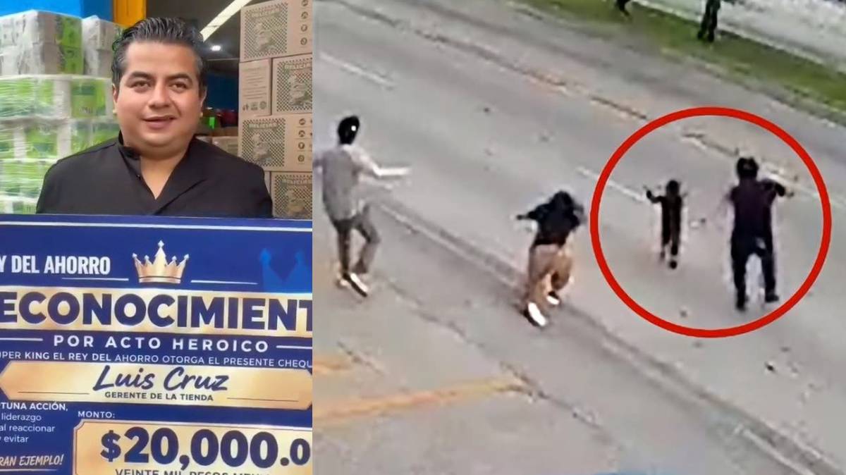 Héroe poblano: Luis Cruz salva a una niña de ser atropellada en la 11 Sur y recibe bono de 20 mil pesos