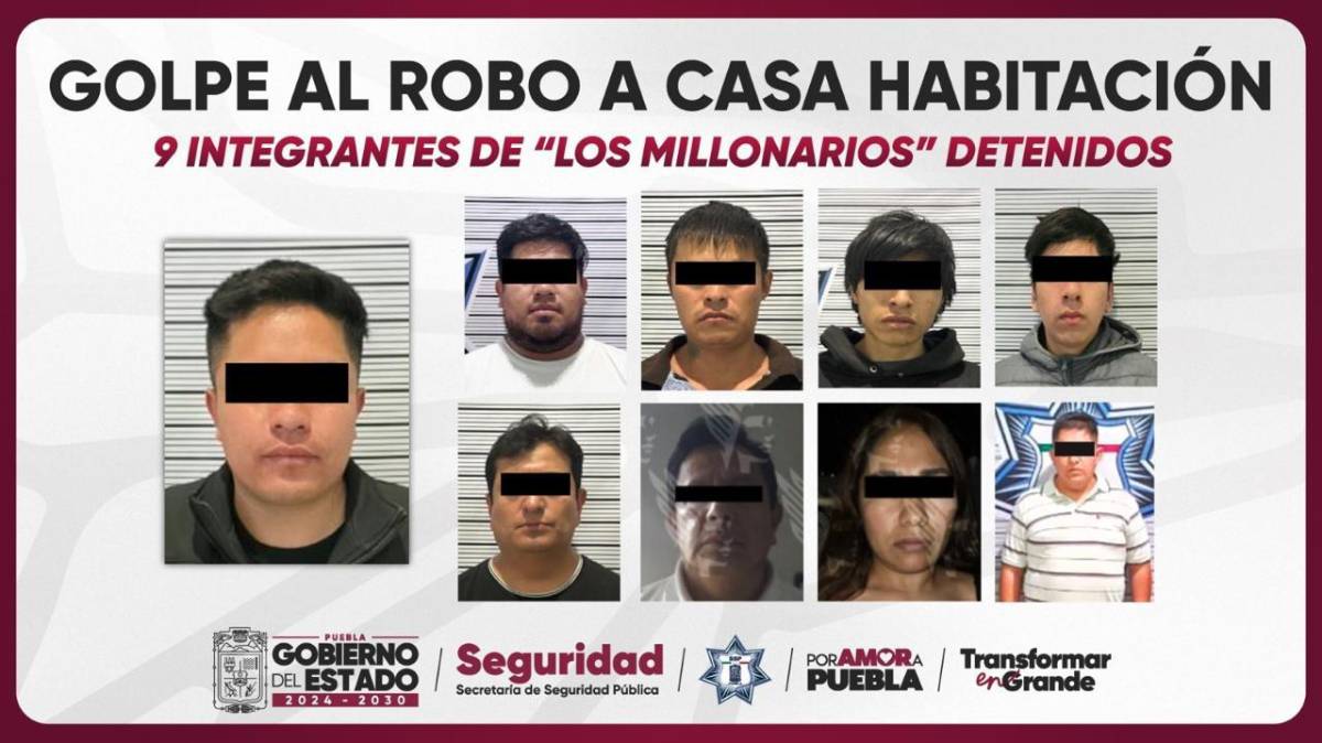 Detienen a “La Pamela”, presunto integrante de Los Millonarios; ya suman 9 capturados en Puebla