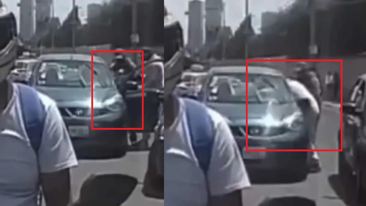 Pánico en Orión Sur: Captan en video a sujetos interceptando violentamente a un auto en San Andrés Cholula