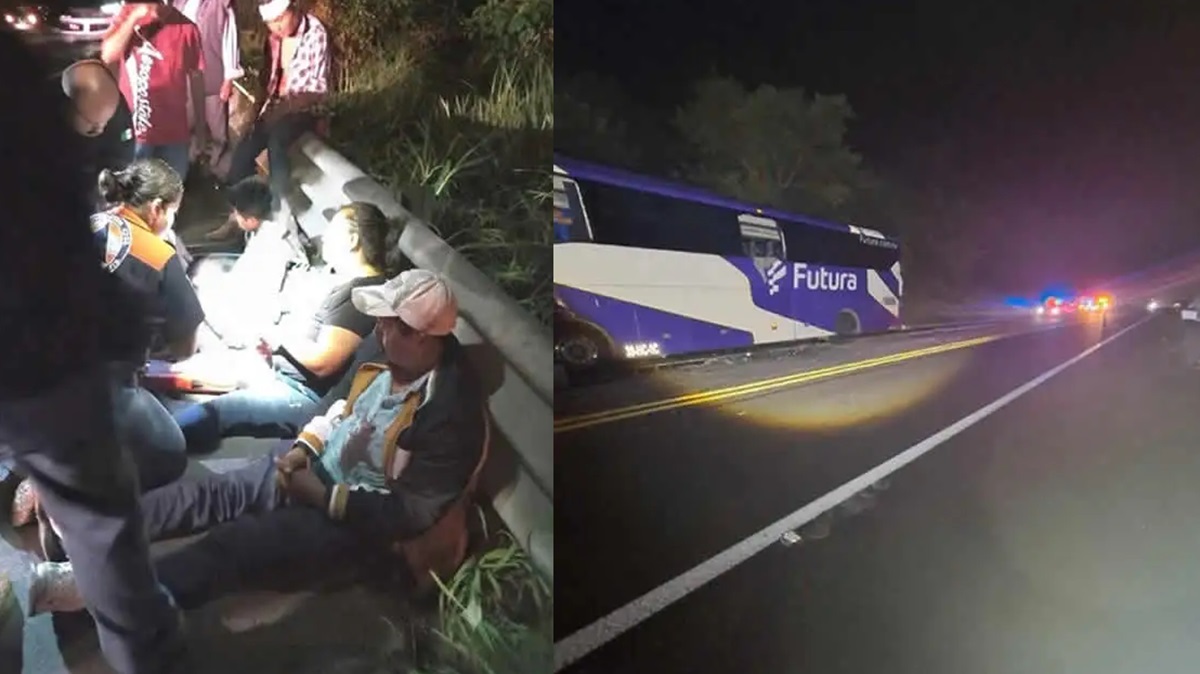 Tragedia en la México-Tuxpan: Autobús de Futura choca contra un tórton; reportan un muerto y 13 heridos