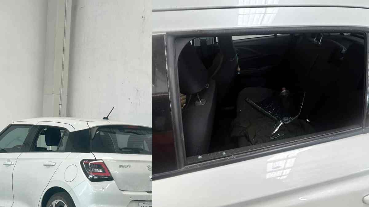 Denuncian cristalazo y robo de laptop en estacionamiento de un club ACUATICA, en Puebla
