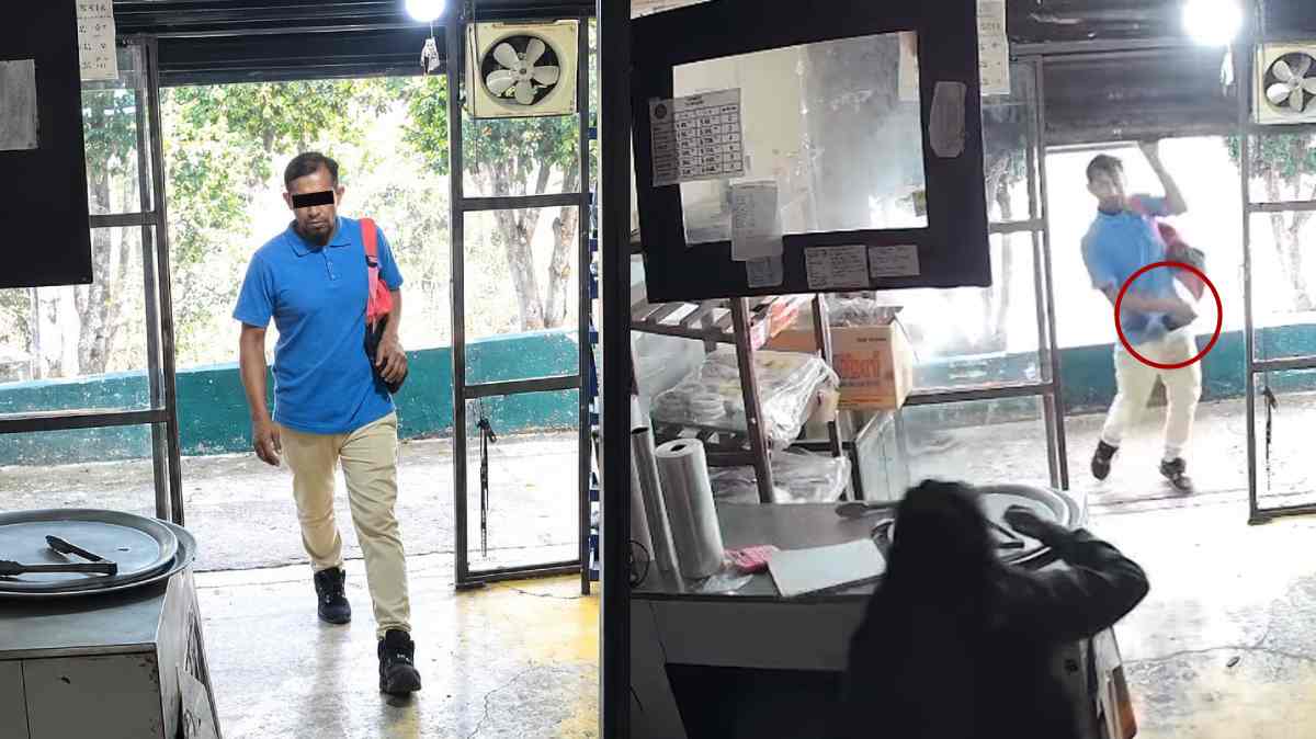 Captan robo de celular en panadería de Loma Linda; sujeto habría encerrado a empleada al escapar