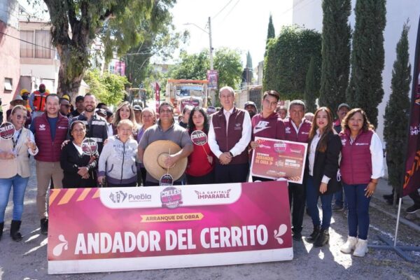 Pavimentan el Andador del Cerrito, en Guadalupe Hidalgo: la obra de Pepe Chedraui que beneficiará a más de 11 mil 900 poblanos