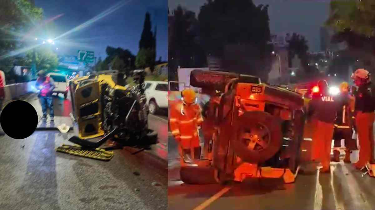 Volcadura de Jeep deja una persona muerta en la Recta a Cholula