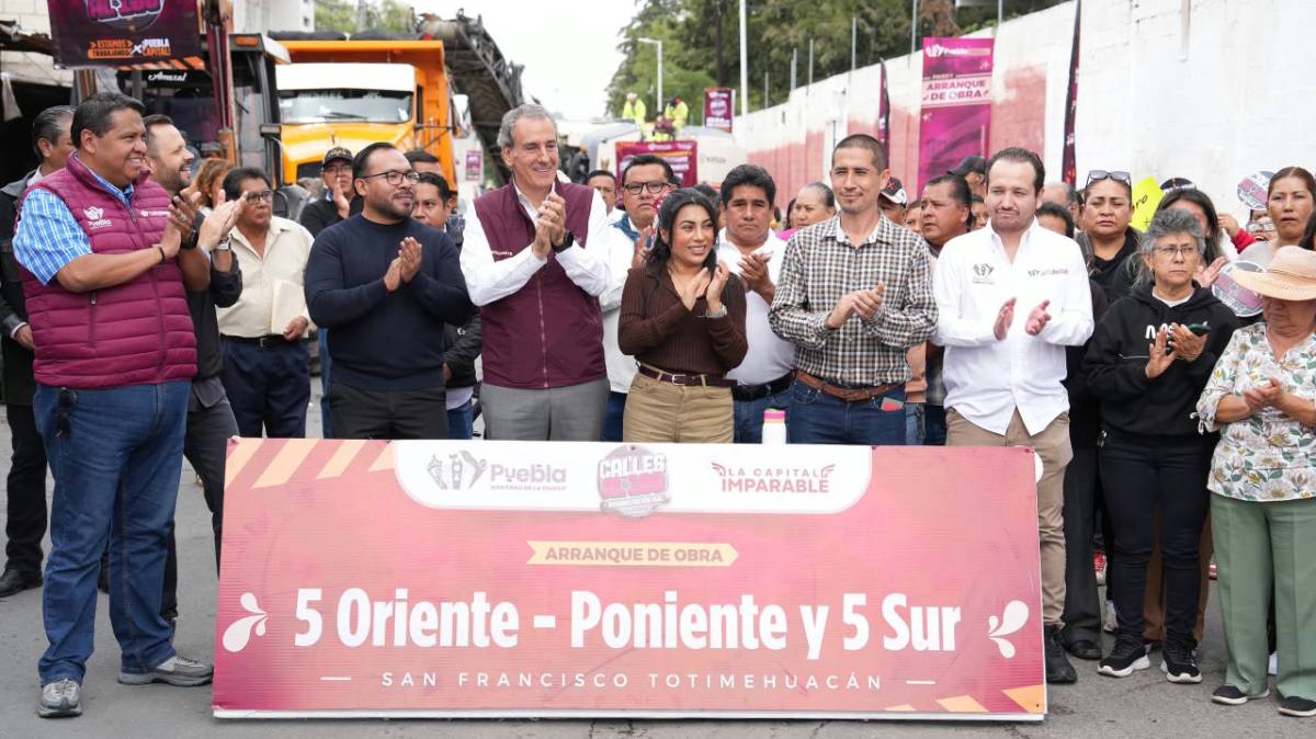Rehabilitan vialidad en San Francisco Totimehuacan; obra de Pepe Chedraui beneficiará a 6 mil 700 habitantes