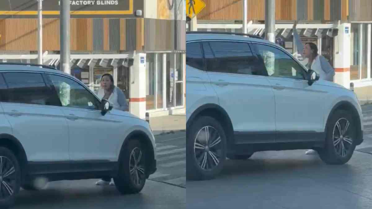 Conductora intercepta a mujer tras choque en inmediaciones de Plaza Crystal, en Puebla